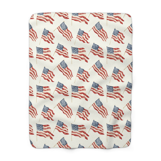 Waves of Freedom Sherpa Fleece Blanket