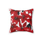 Inked Poinsettias Throw Pillow