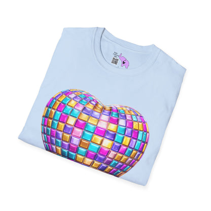 Heart in Blocks Adult T-shirt