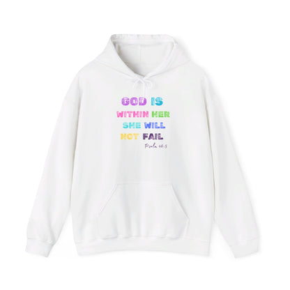 God Is Within Her She Will Not Fail Heavy Blend™ Hooded Sweatshirt