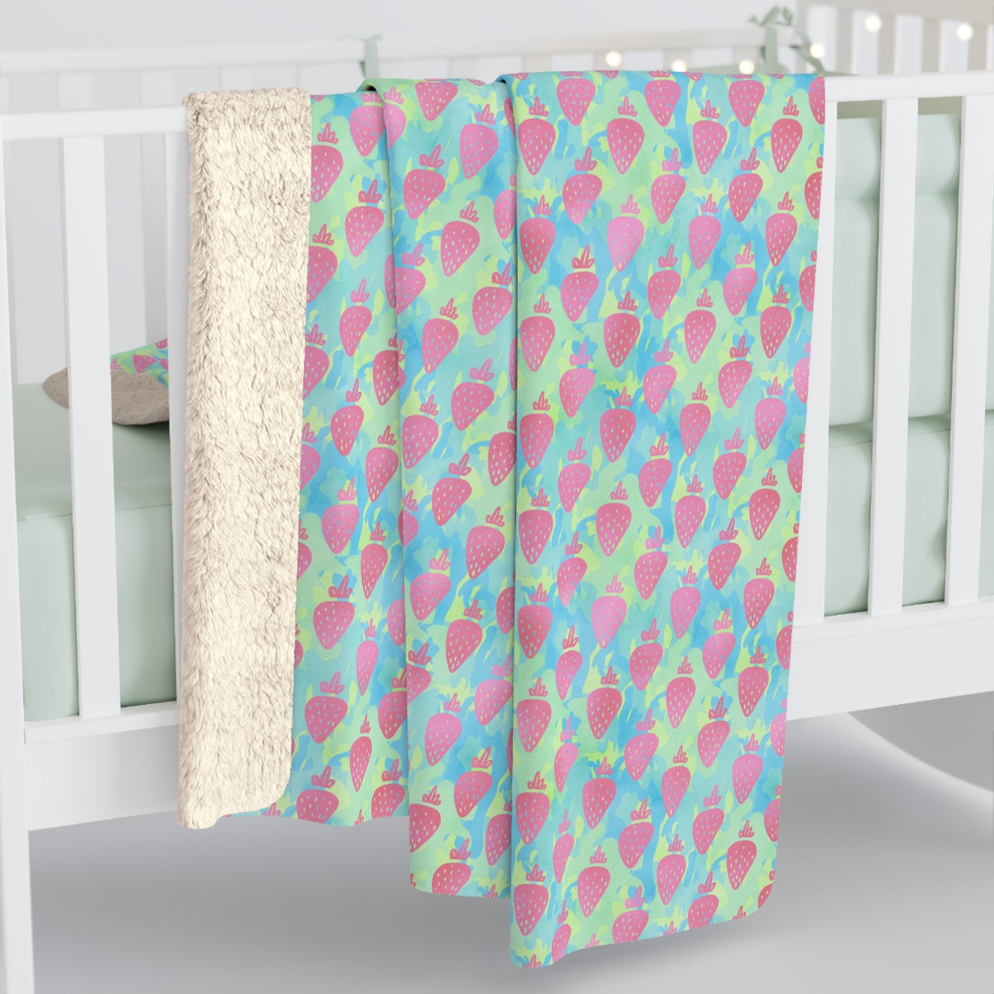 Strawberry Breeze Fleece Blanket