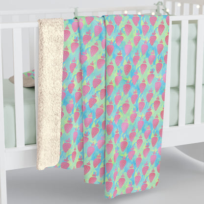 Strawberry Breeze Fleece Blanket
