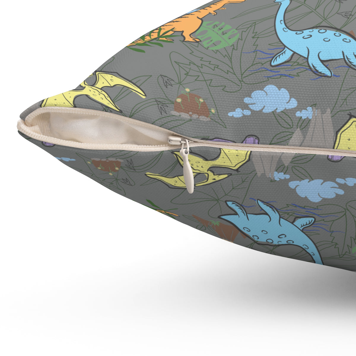 Prehistoric Playtime Throw Pillow