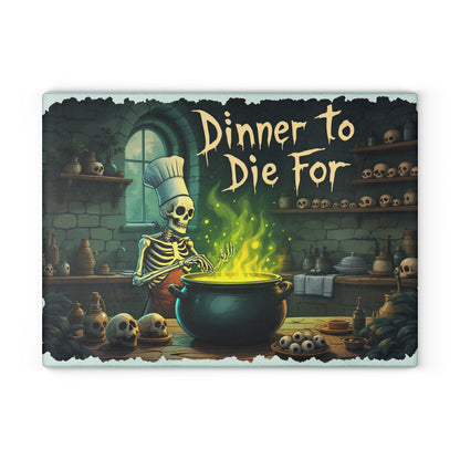 Dinner to Die For Glass Cutting Board