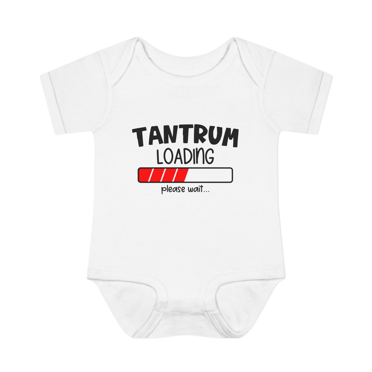 Tantrum Loading Please Wait Baby Rib Bodysuit