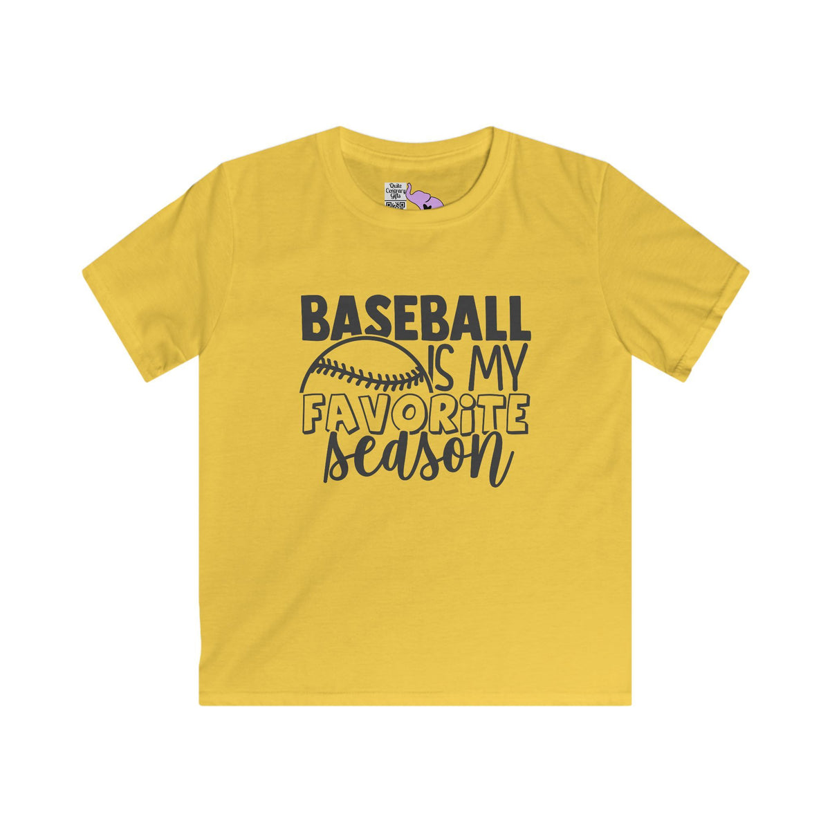 Baseball Is My Favorite Season Youth Softstyle Tee