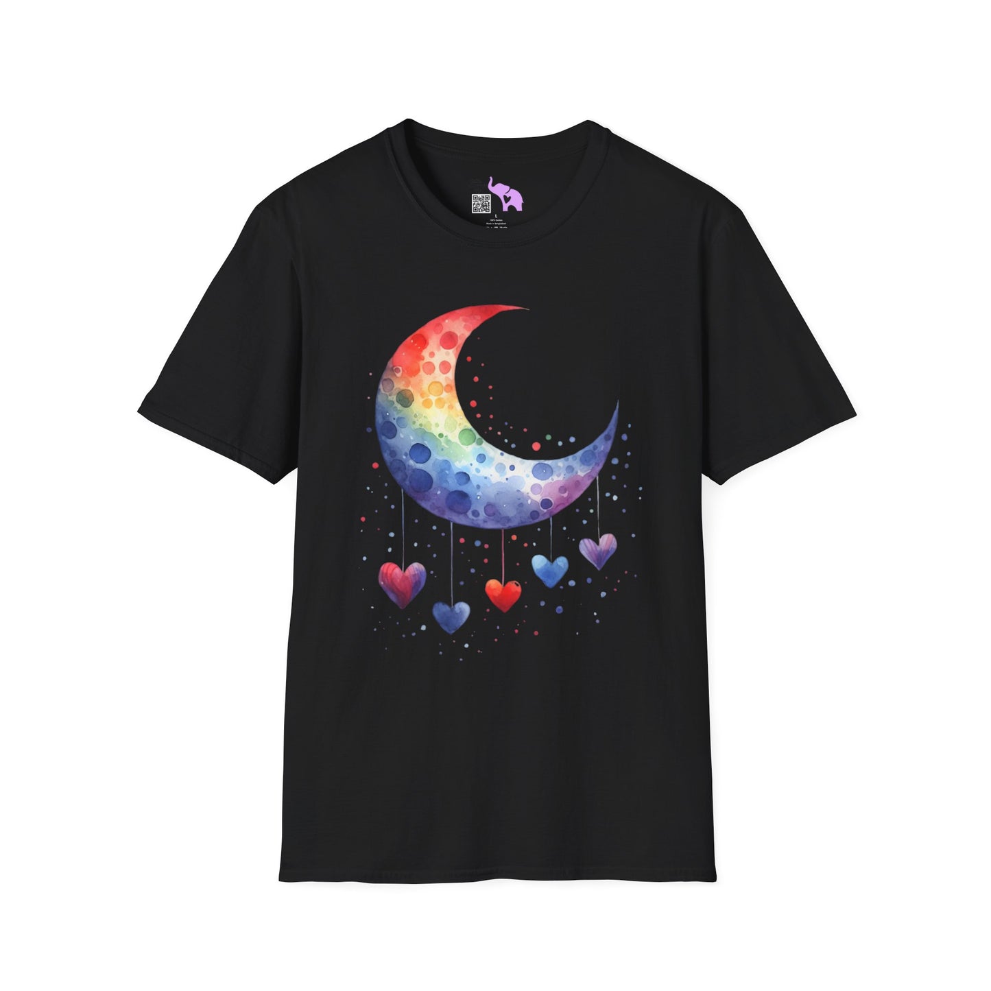 Colorfall Heart Moon Adult T-shirt