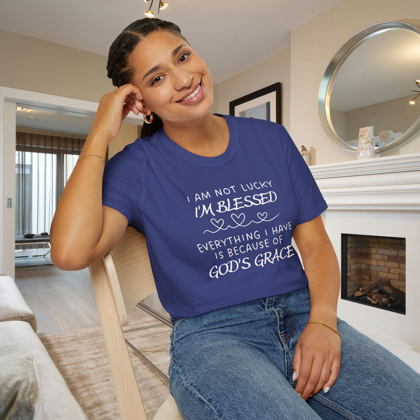 I'm Not Lucky I'm Blessed Adult T-shirt