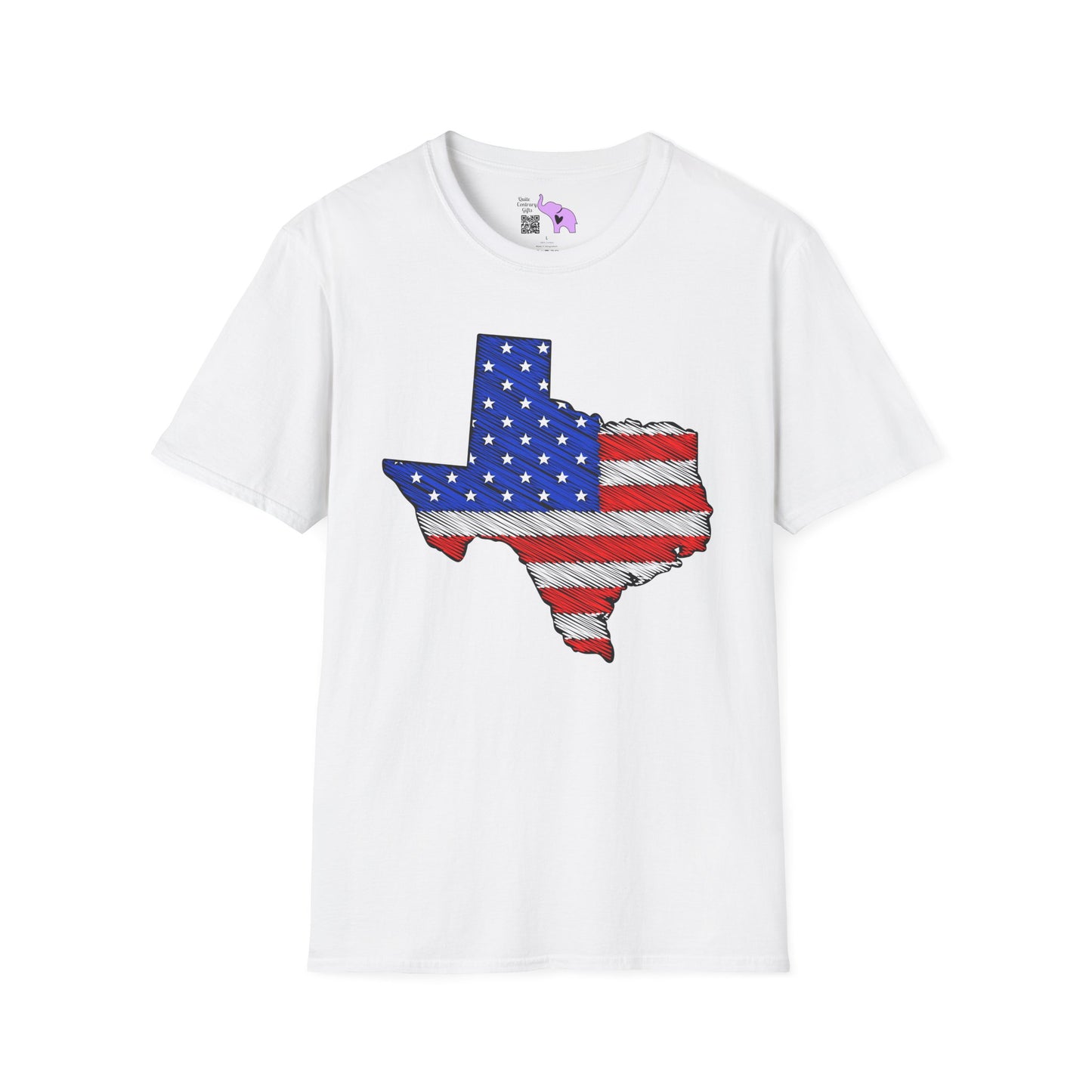 Texas American Flag 2 Adult T-shirt