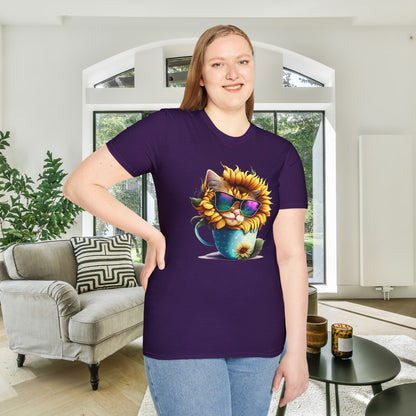 Cool Sunflower Kitten 1 T-shirt