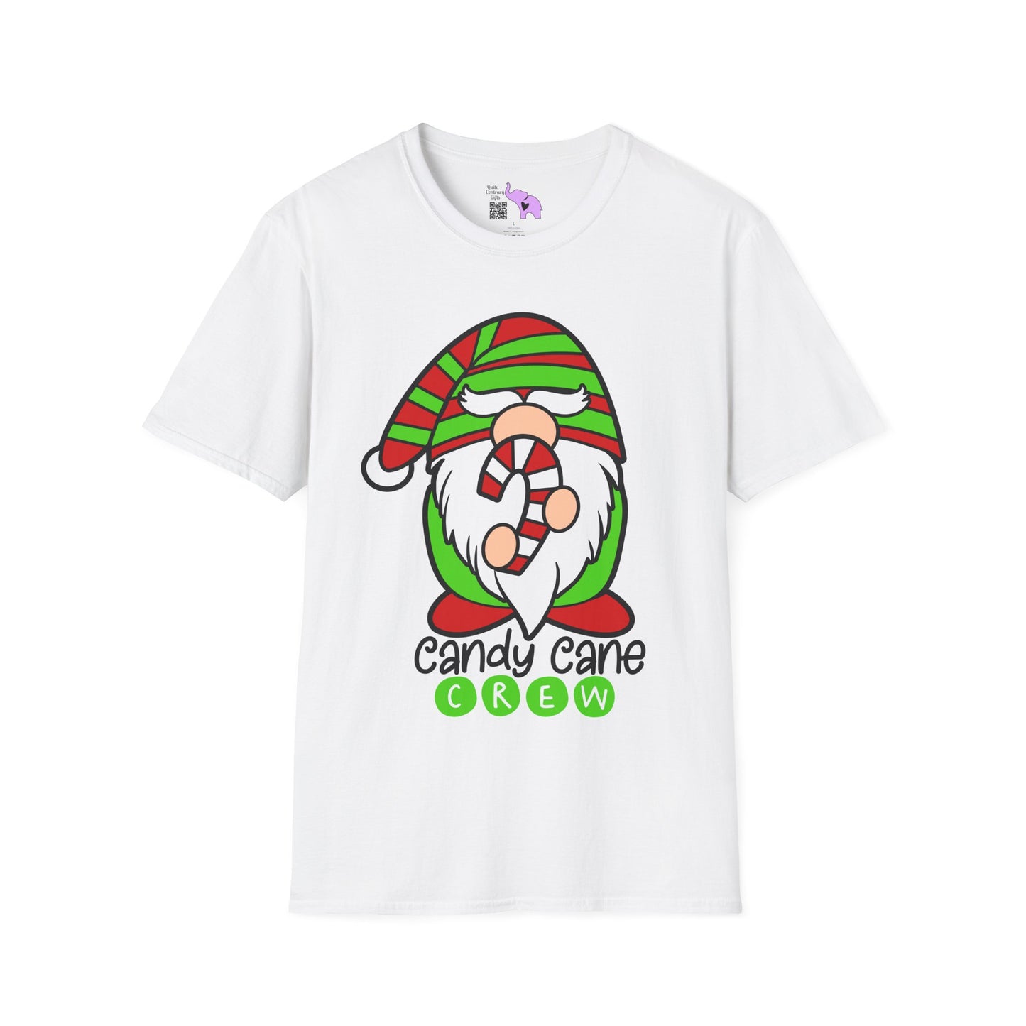Candy Cane Crew Gnome Adult T-shirt