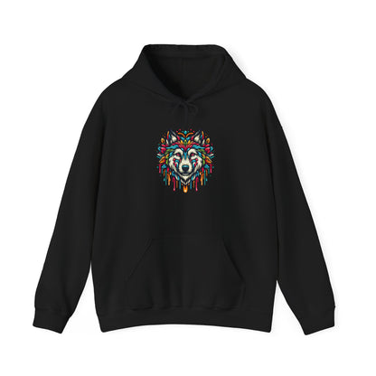 Colorful Wolf 2 Heavy Blend™ Hooded Sweatshirt