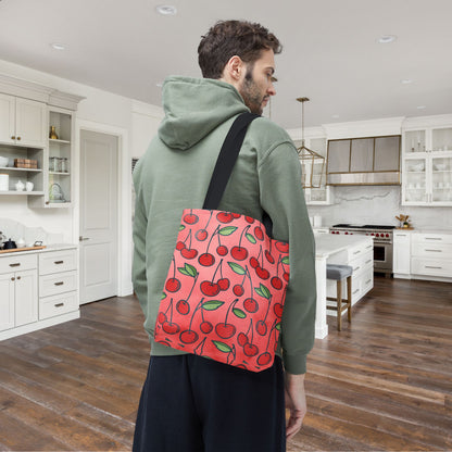 Cherry Bombshell Canvas Tote Bag
