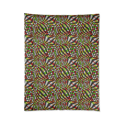 Warped Yellow/Green Checkered Comforter