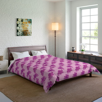 Bubblegum Bloom Peonies Comforter