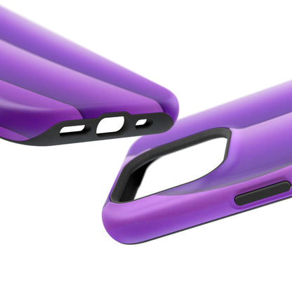 Purple Gradient Stripes MagSafe® Compatible Tough Case for iPhone