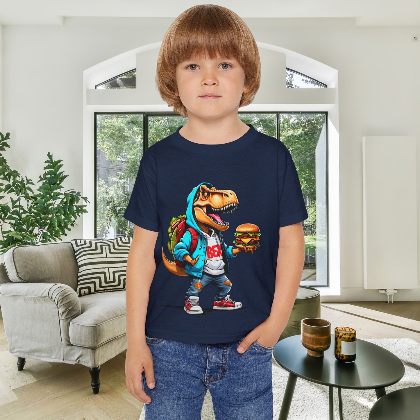Dinosaur Hamburger Heavy Cotton™ Toddler T-shirt