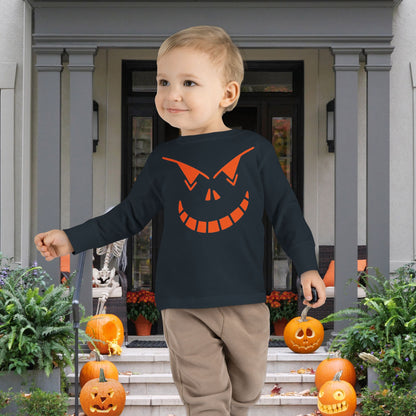 Spooky Jack-O-Lantern Toddler Long Sleeve Tee
