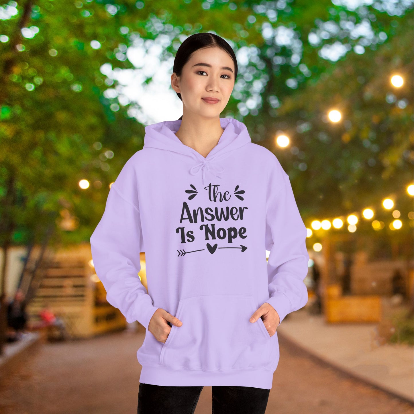 The Answer is Nope Heavy Blend™ Hooded Sweatshirt