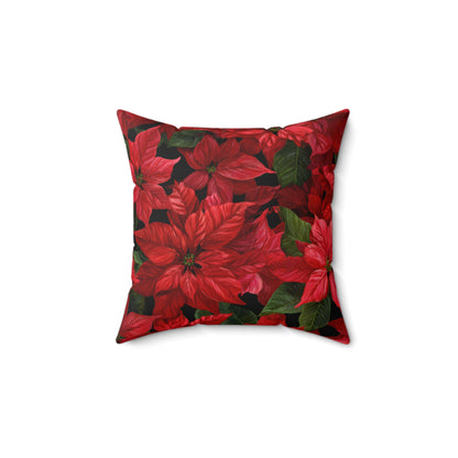 Crimson Noel Throw Pillow
