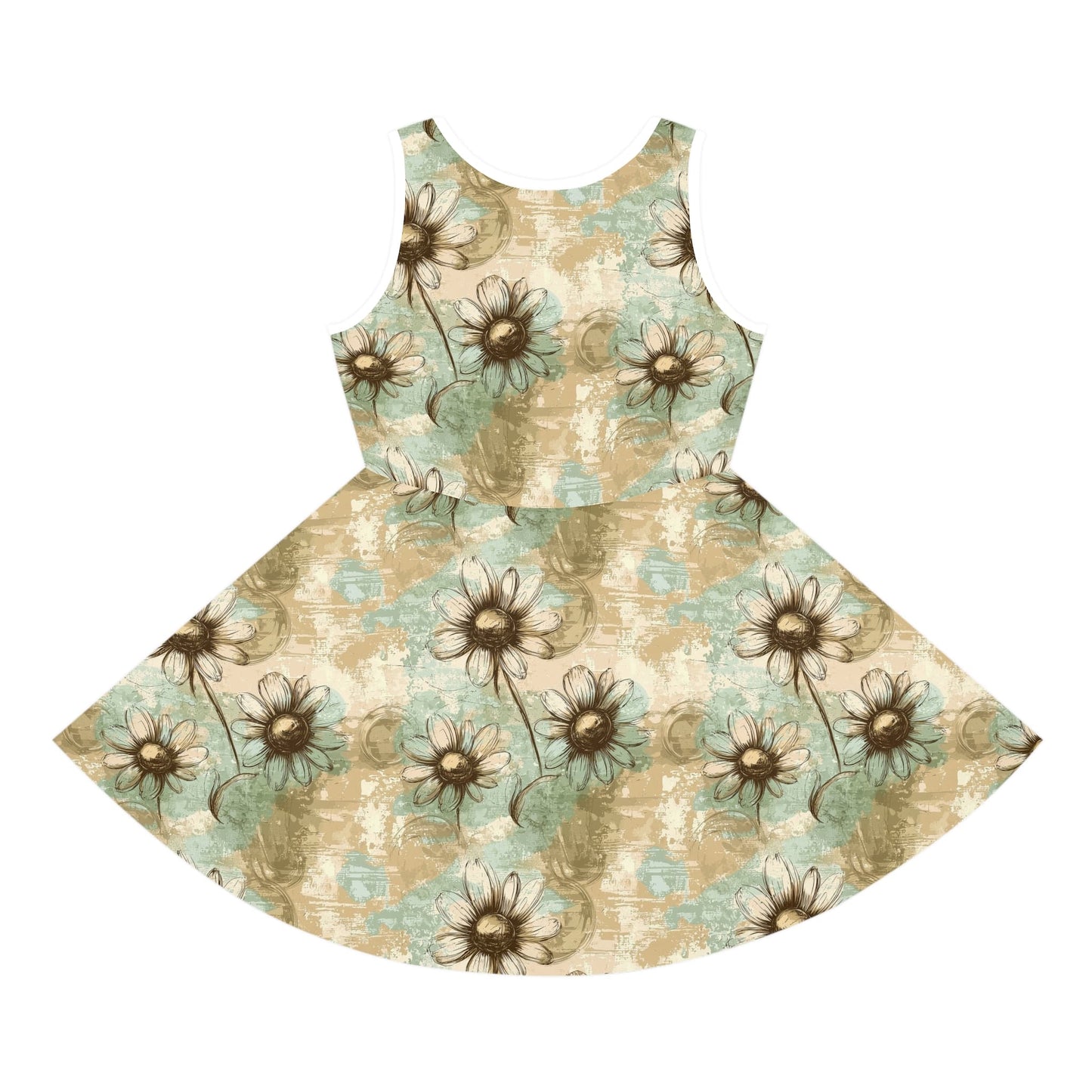Worn Meadow Daisies Girls' Sleeveless Sundress