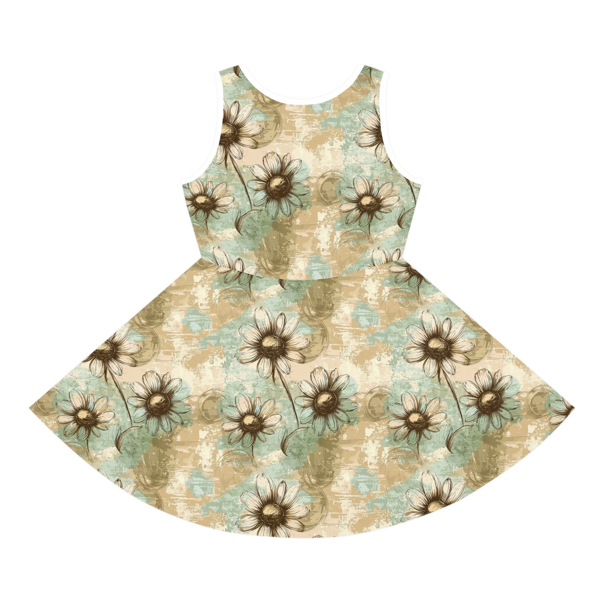 Worn Meadow Daisies Girls' Sleeveless Sundress