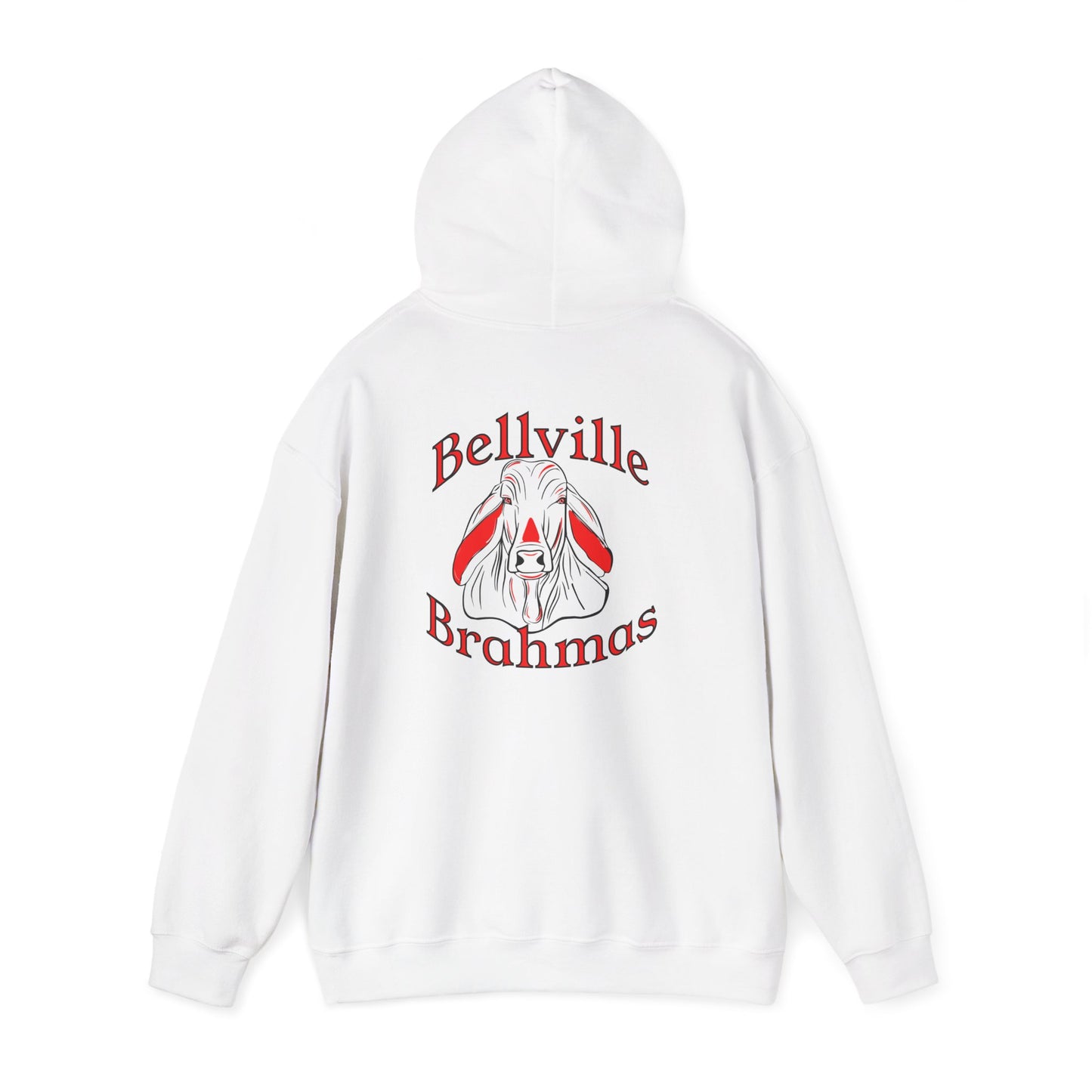 ""Bellville Brahmas Mascot Adult Heavy Blend™ Hooded Sweatshirt