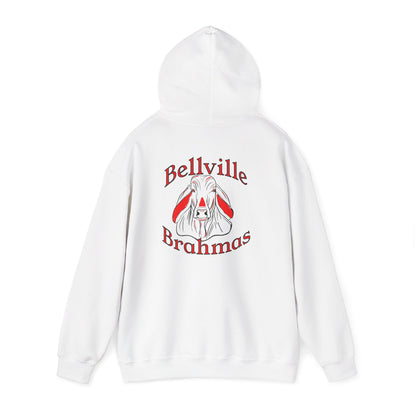 ""Bellville Brahmas Mascot Adult Heavy Blend™ Hooded Sweatshirt