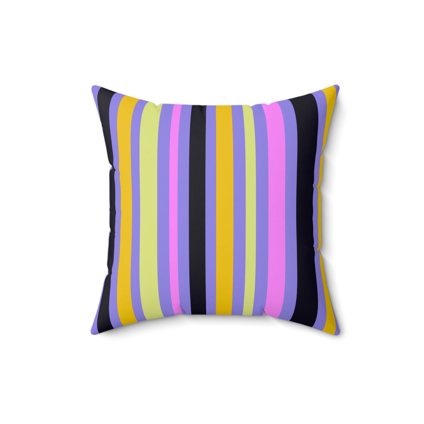 Midnight Pop Stripes Throw Pillow