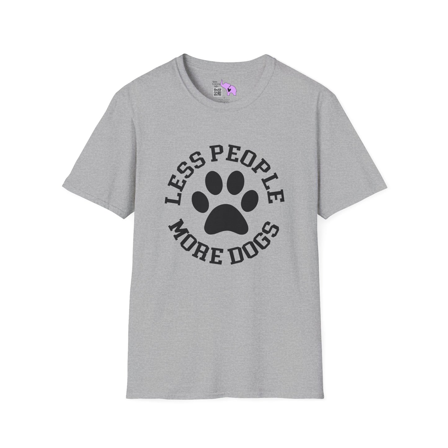 Less People More Dogs Adult T-shirt