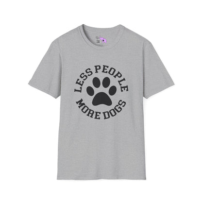 Less People More Dogs Adult T-shirt
