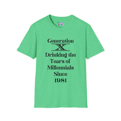 GenX Drinking Millennial Tears Adult T-shirt