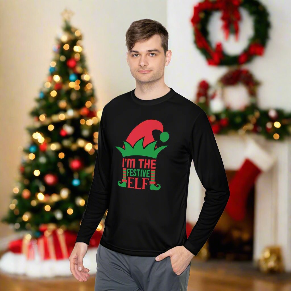 I'm The Festive Elf Adult Long Sleeve Tee