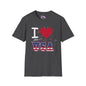 I Love The USA Adult T-shirt