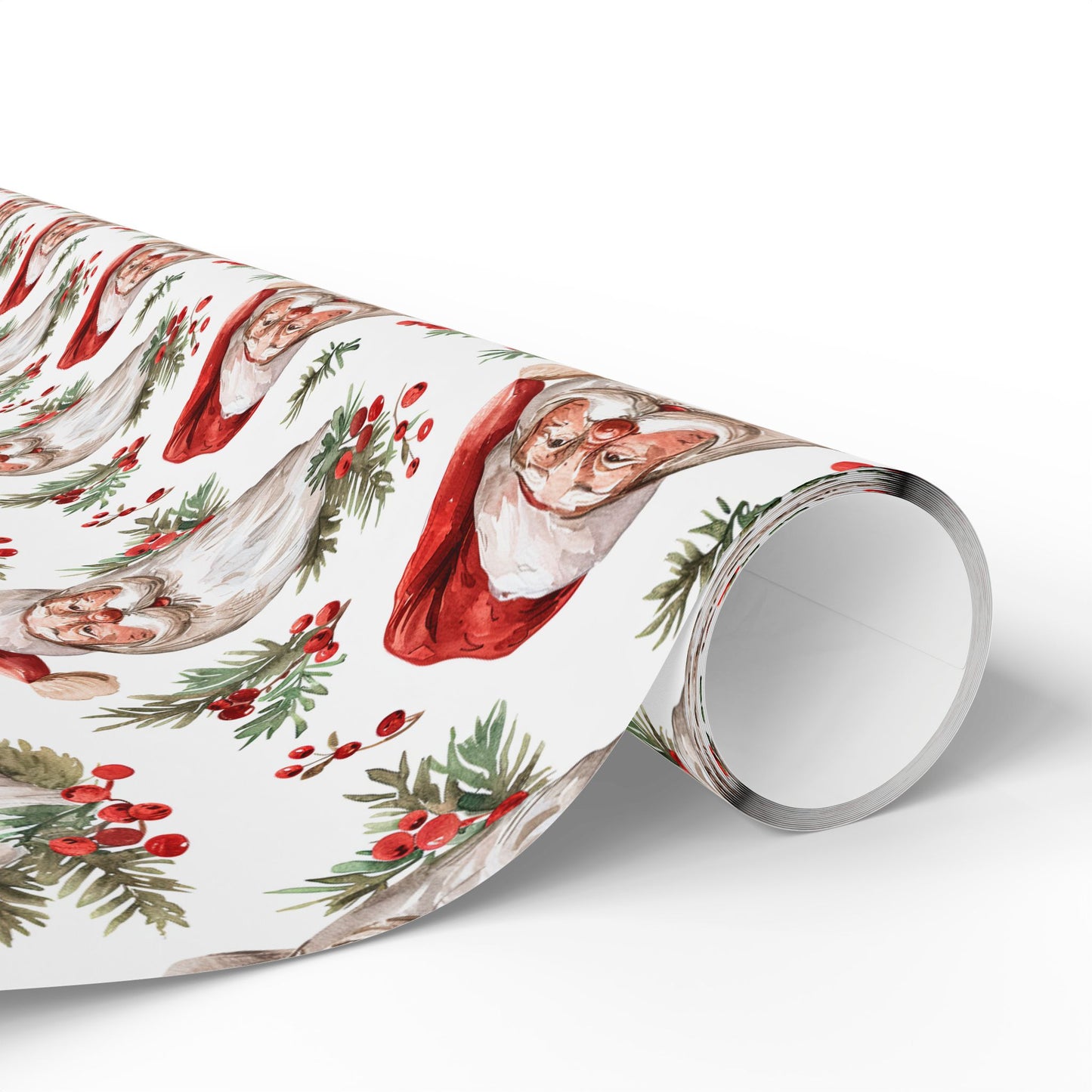 Berry Merry Santa Wrapping Paper