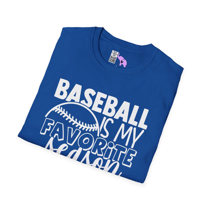 Baseball Is My Favorite Season Adult T-shirt