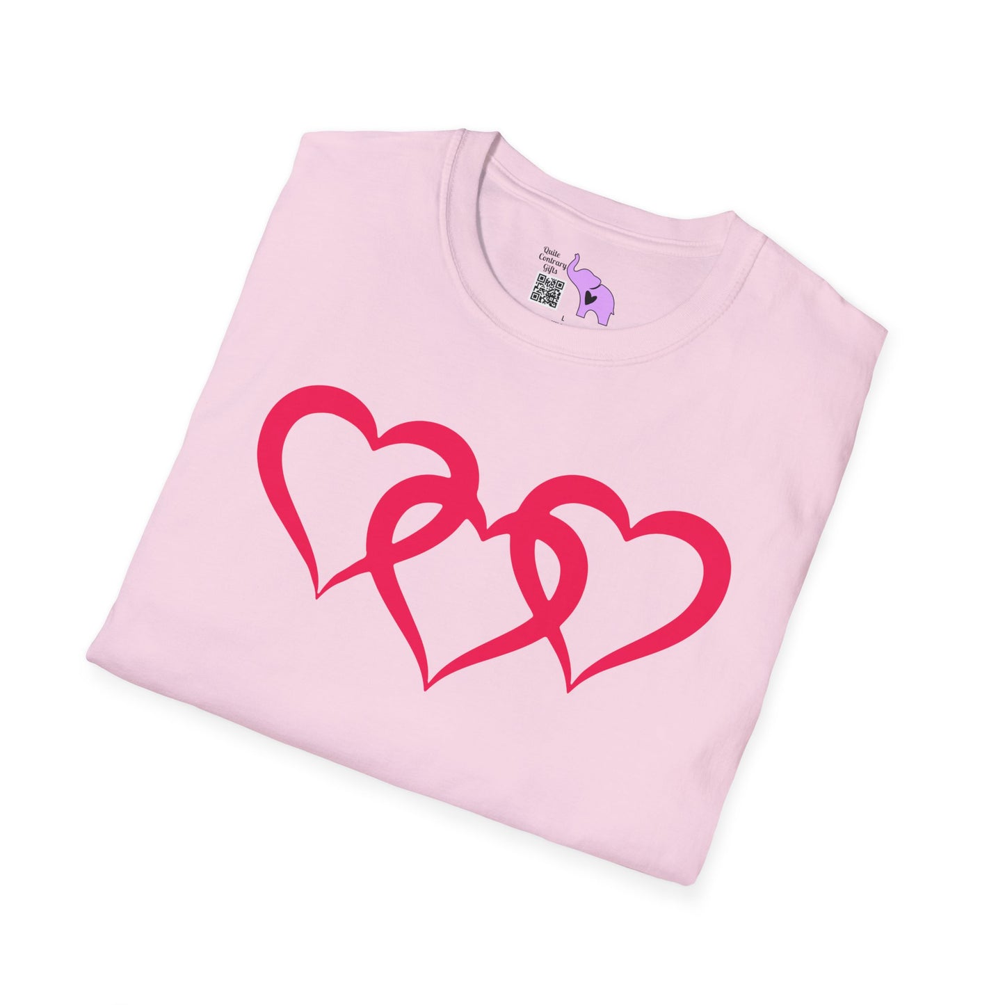 Triple Heart Adult Unisex Tshirt