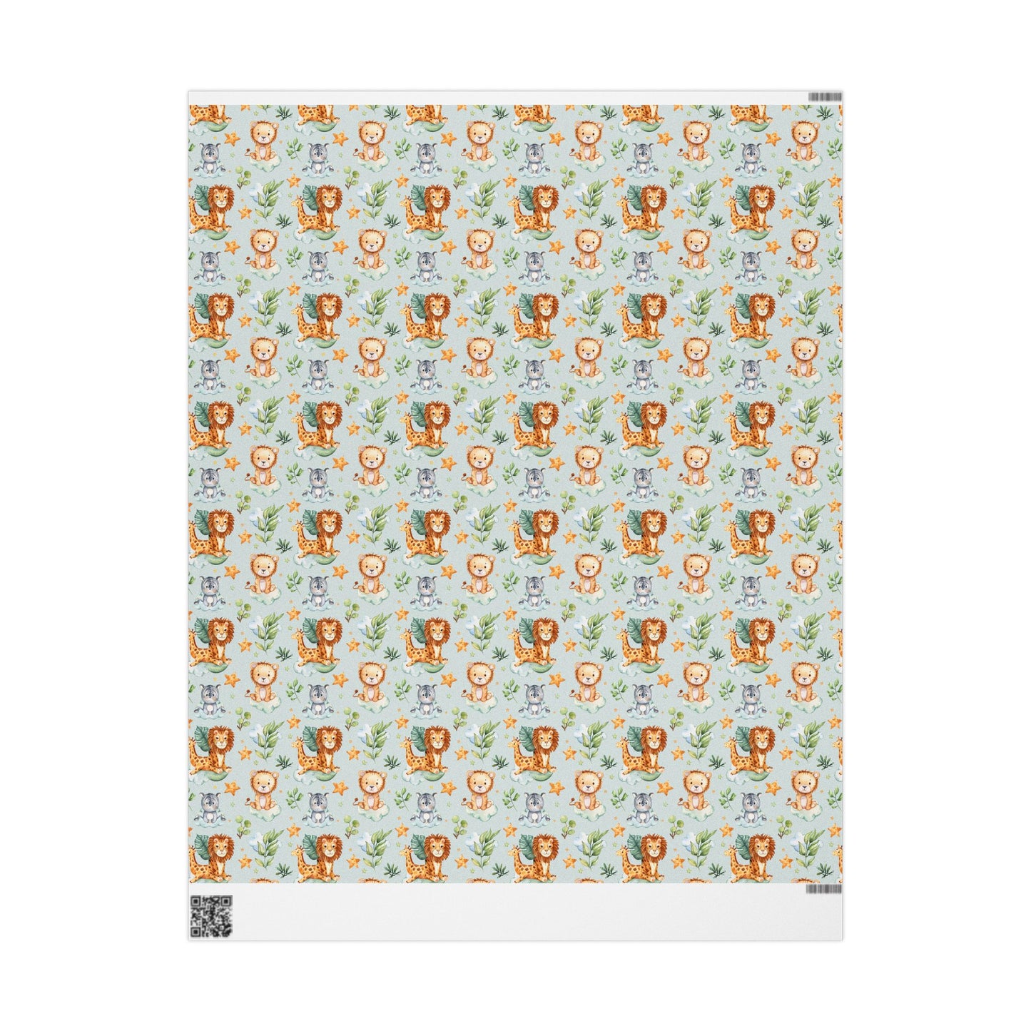 Cute Safari Animals Wrapping Paper