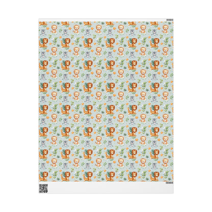 Cute Safari Animals Wrapping Paper