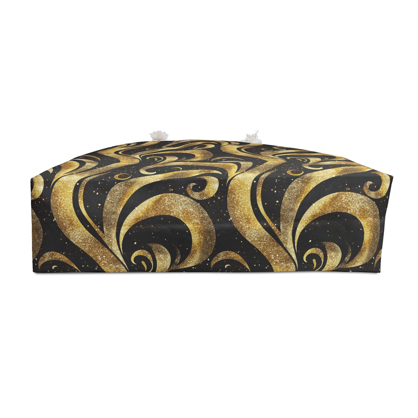Black & Gold Luxe Swirl Weekender Bag