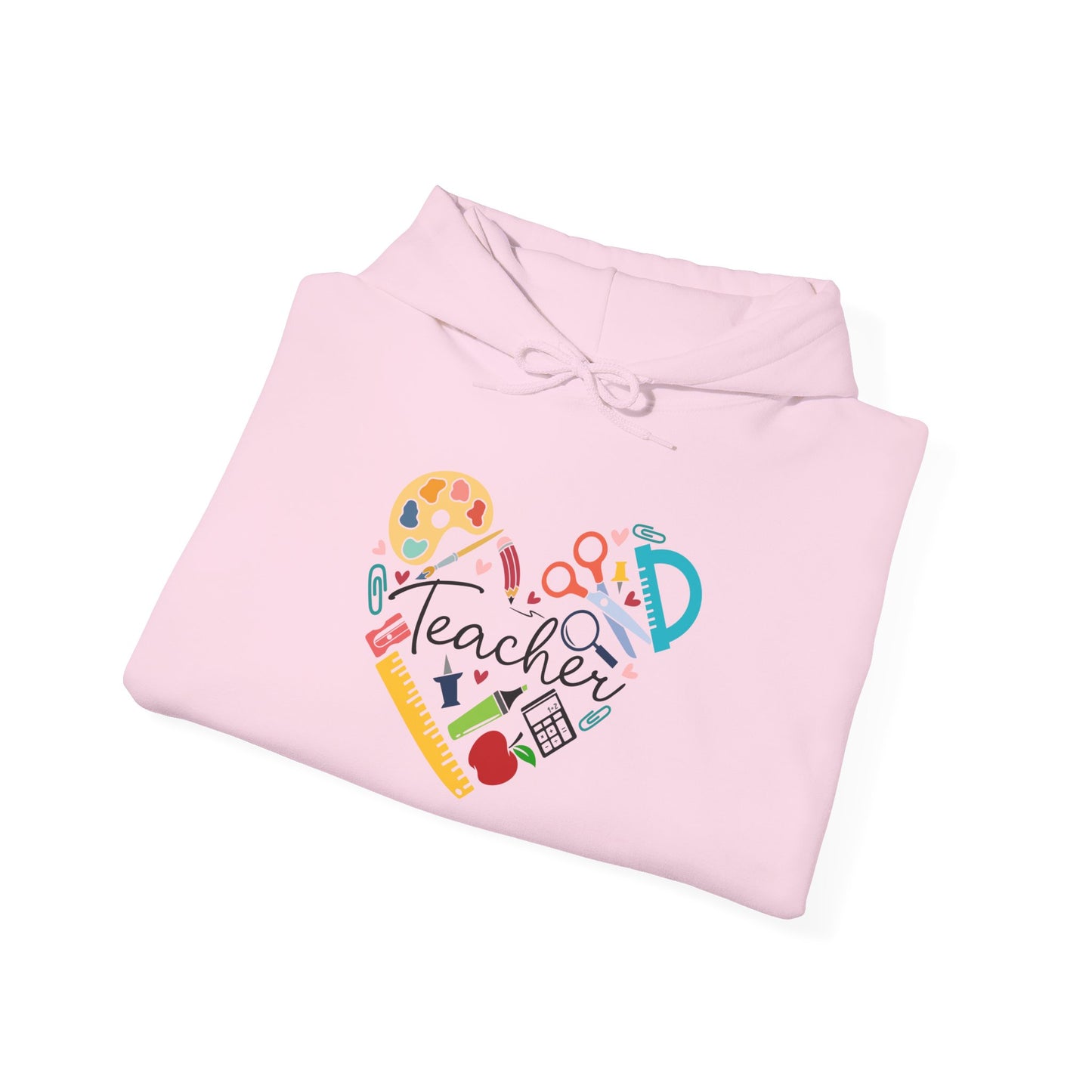 Teacher Supply Heart Heavy Blend™ Hooded Sweatshirt