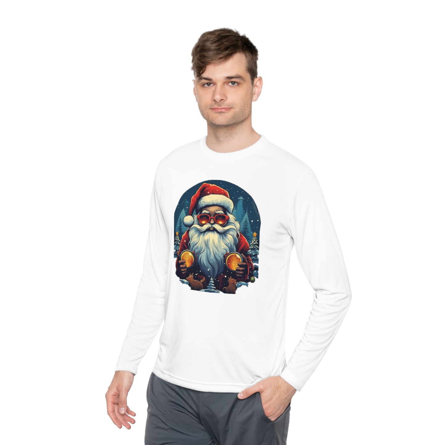 Cool Santa Adult Long Sleeve Tee