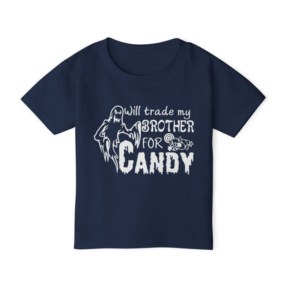 Will Trade My Brother For Candy Heavy Cotton™ Toddler T-shirt