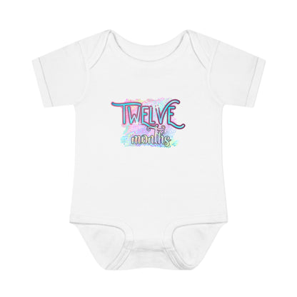 Pastel Wild One Milestone Baby Bodysuit-Twelve Months