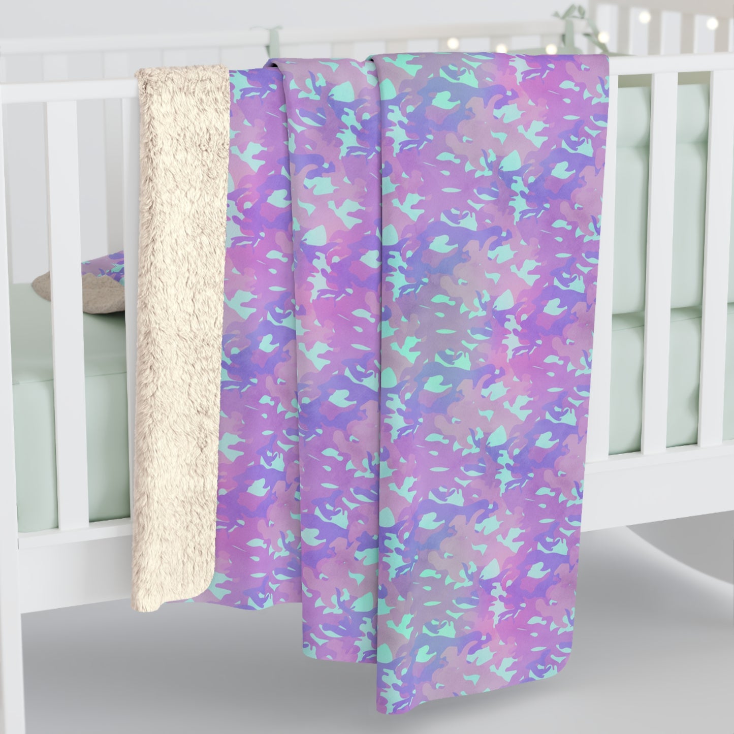 Lavender Mist Camo Fleece Blanket