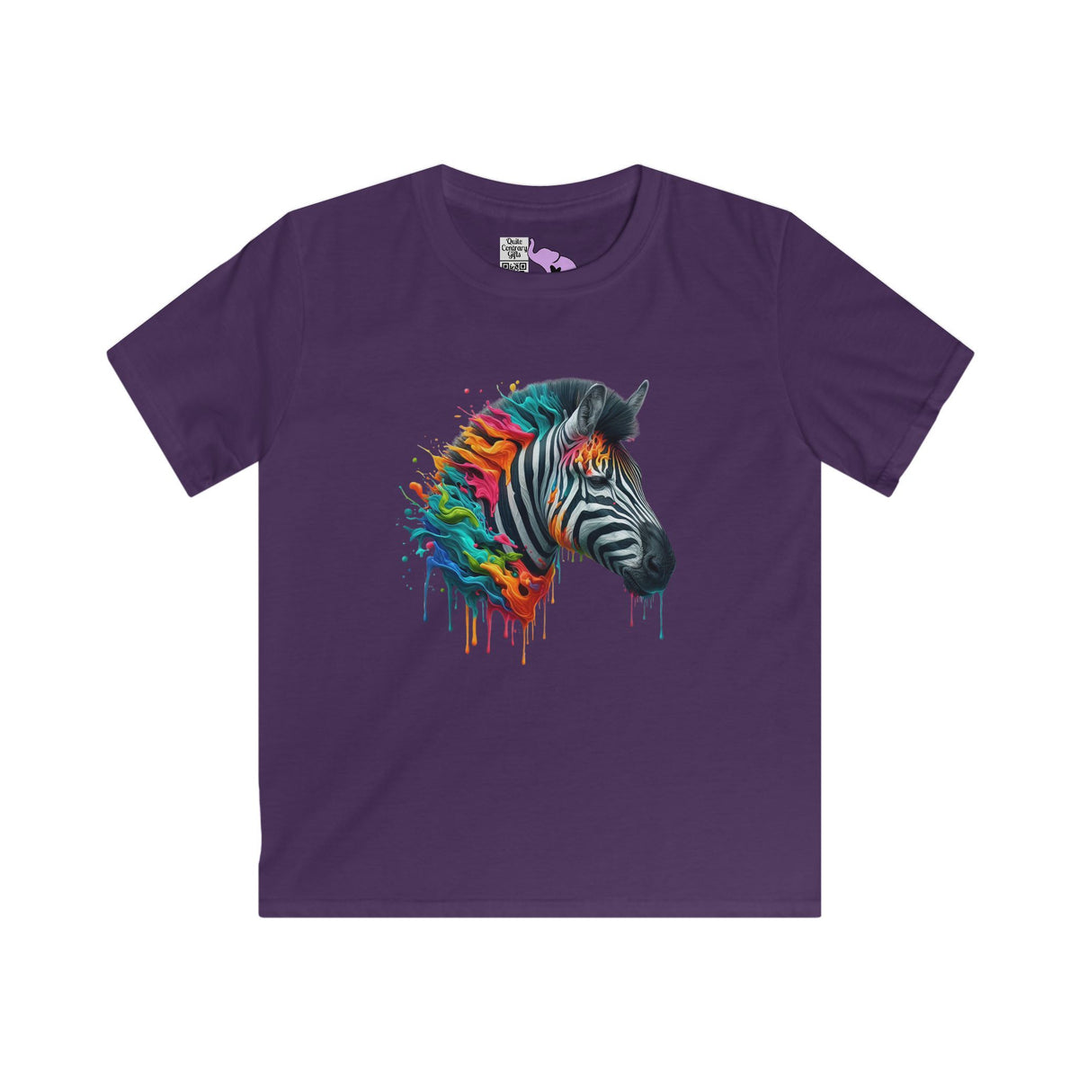 Colorful Zebra Youth Softstyle Tee