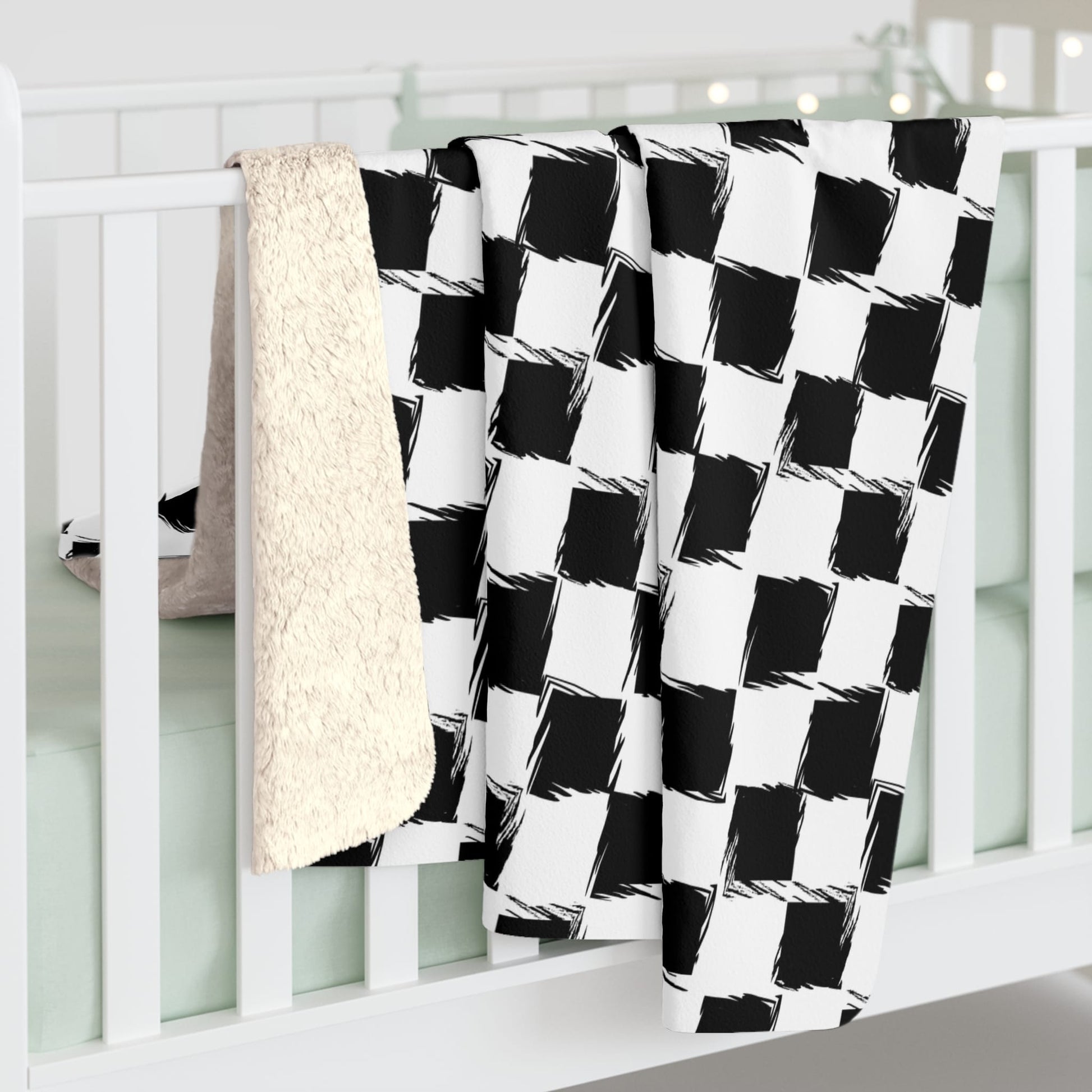 Distorted Check Fleece Blanket