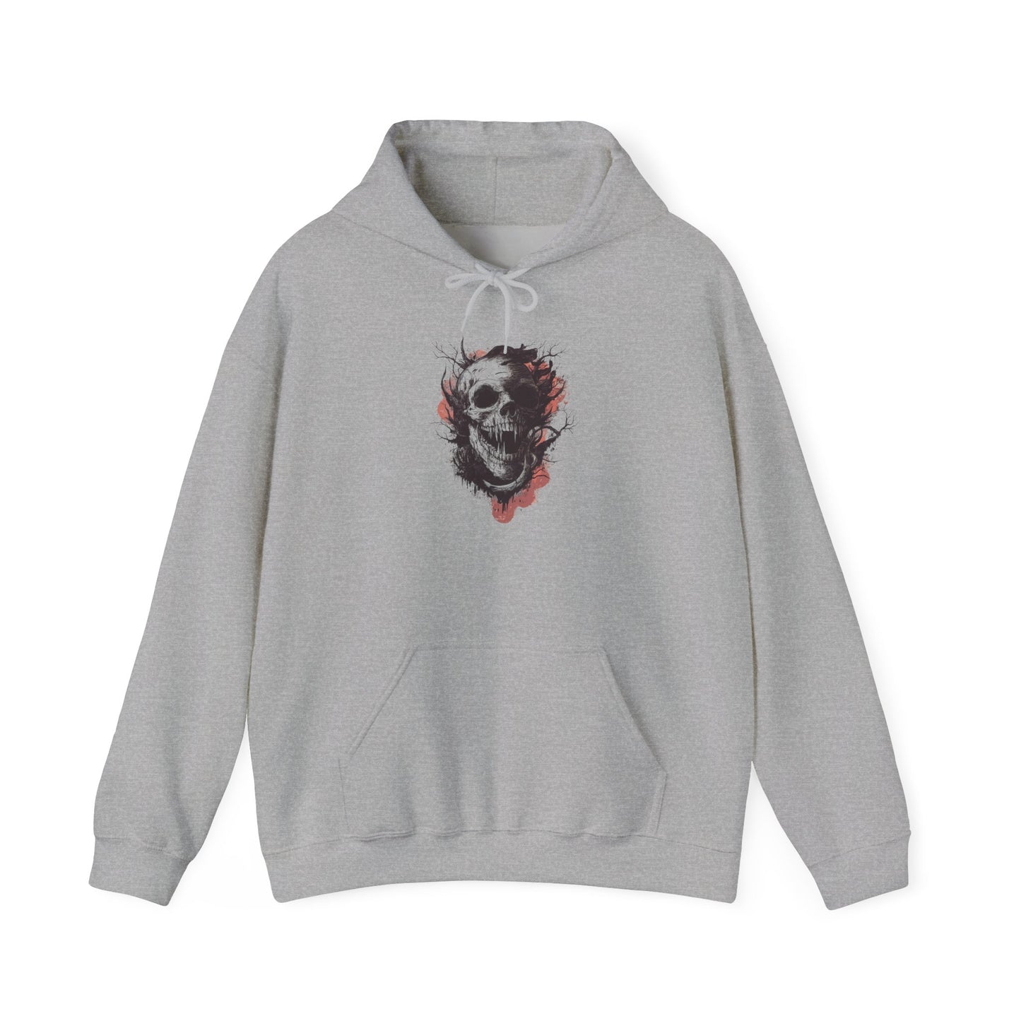 Creepy Skull in Tree Heavy Blend™ Hooded Sweatshirt