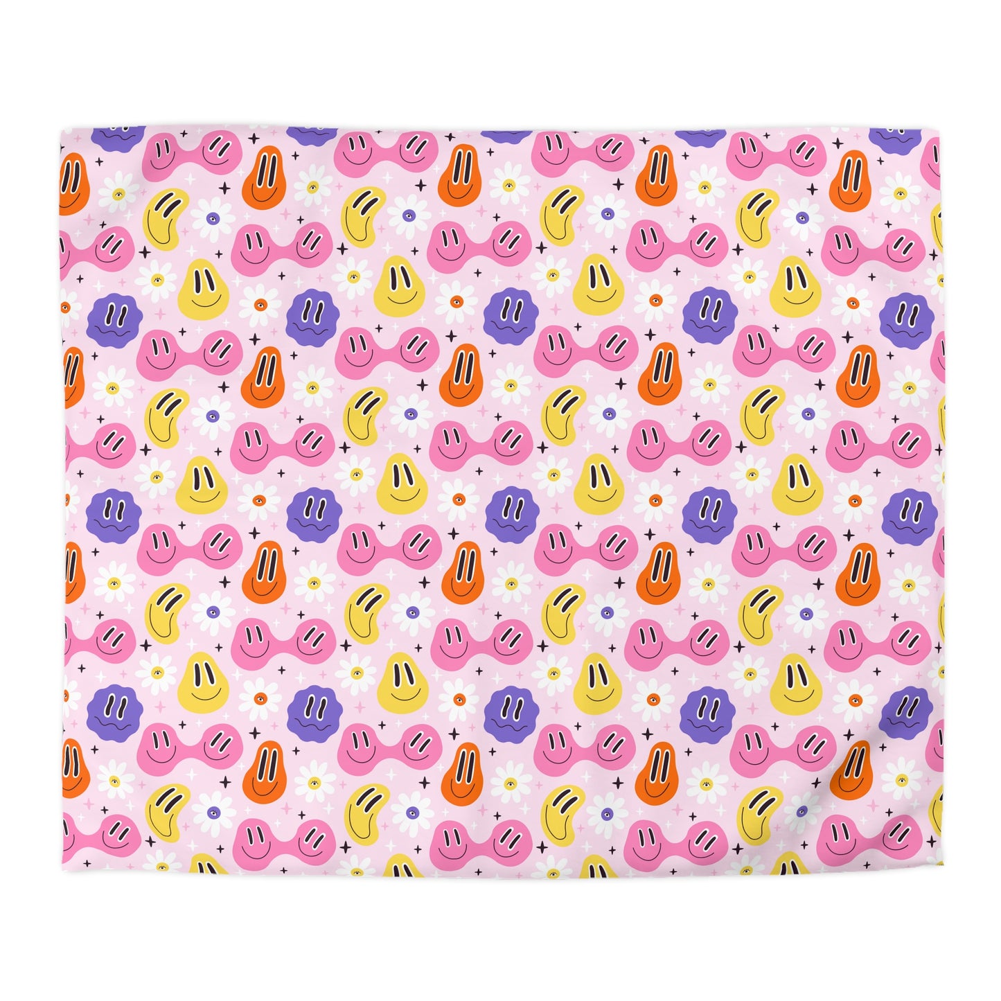 Whimsical Smiley Faces Duvet Bedding Set