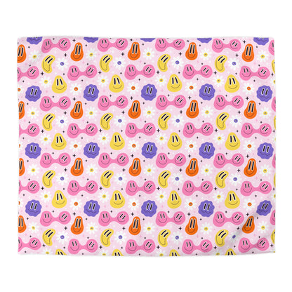 Whimsical Smiley Faces Duvet Bedding Set